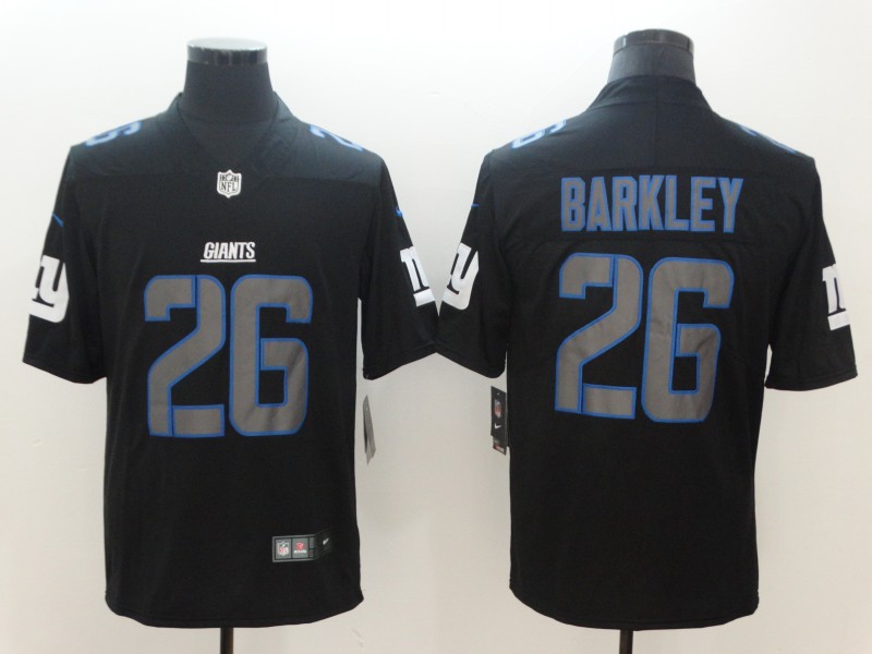 Men's New York Giants Saquon Barkley #26 Black Authentic Jersey